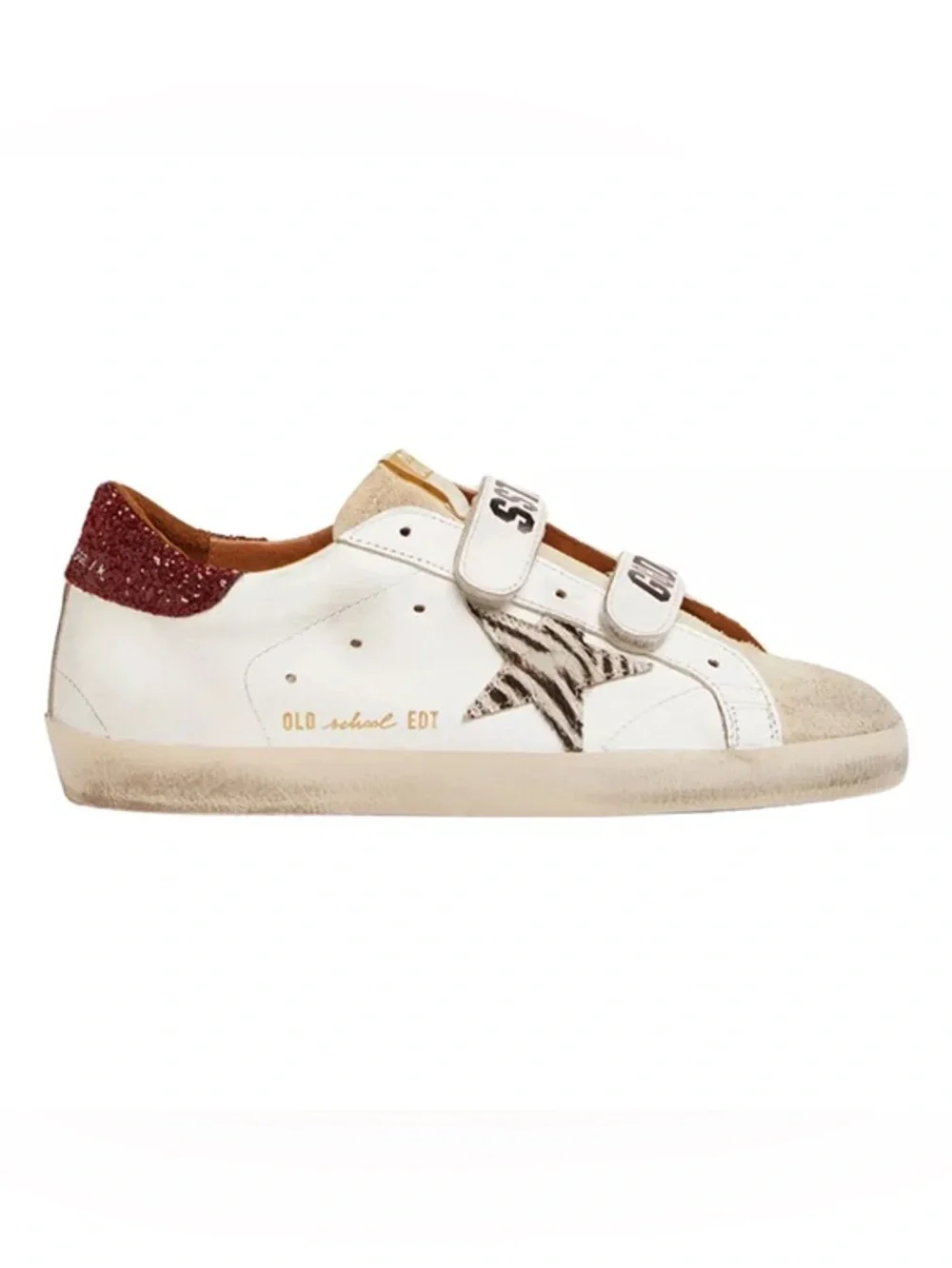 Golden Goose Super Women’s Old Skool White Glitter Women's Shoe Euro Size 40 NIB